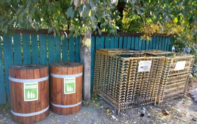 На Черкащині встановили контейнери для збору склобою