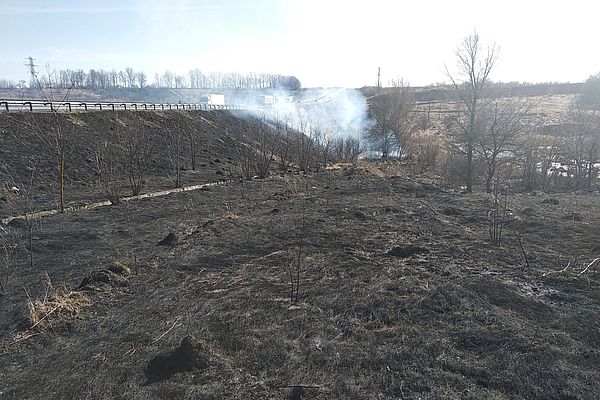 Дві пожежі сухої трави сталися на Черкащині