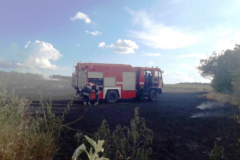 На Уманщині через підпал пожежа охопила 4,5 га поля