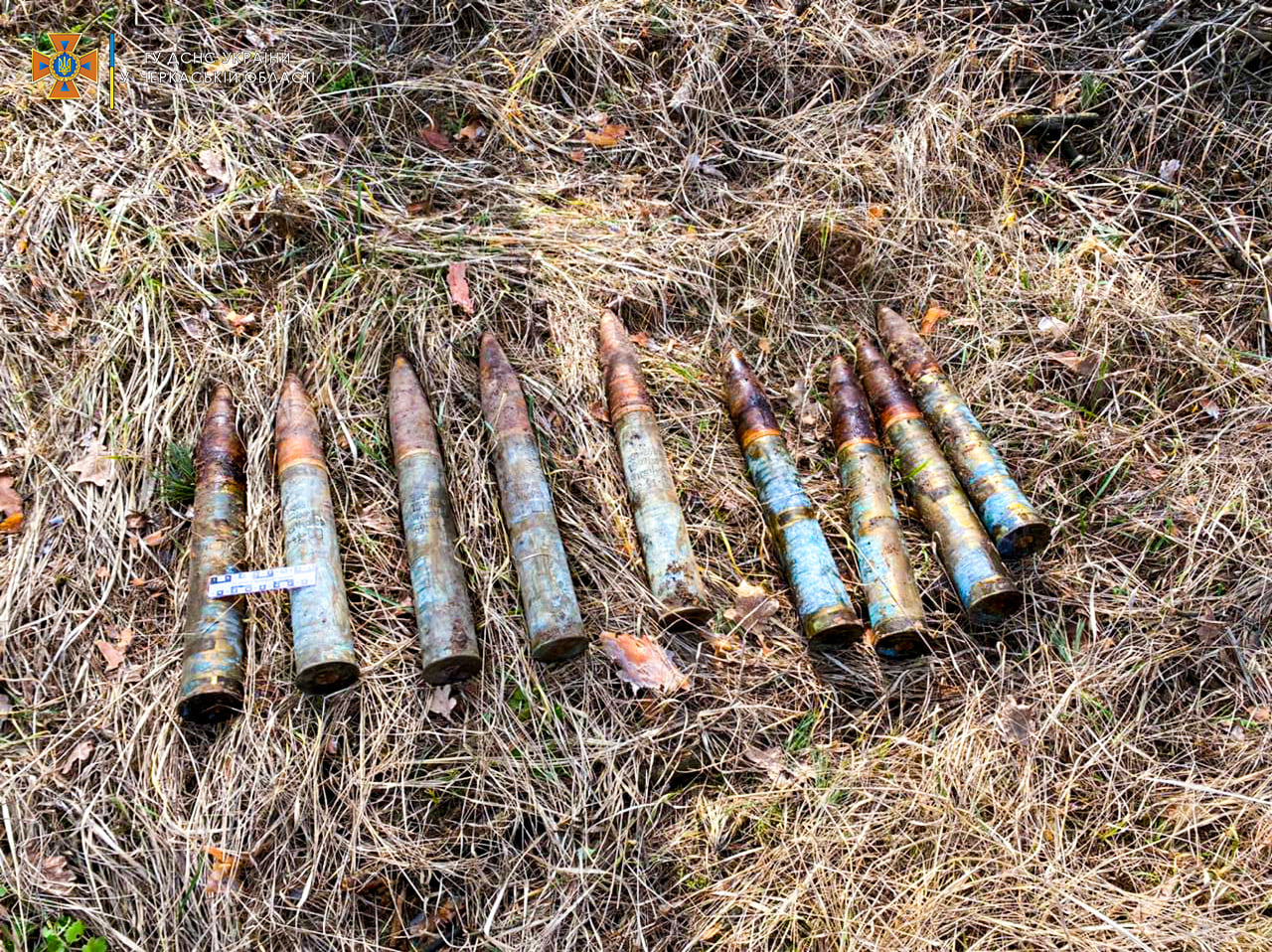 У лісі на Золотоніщині знайшли 9 артилерійських снарядів