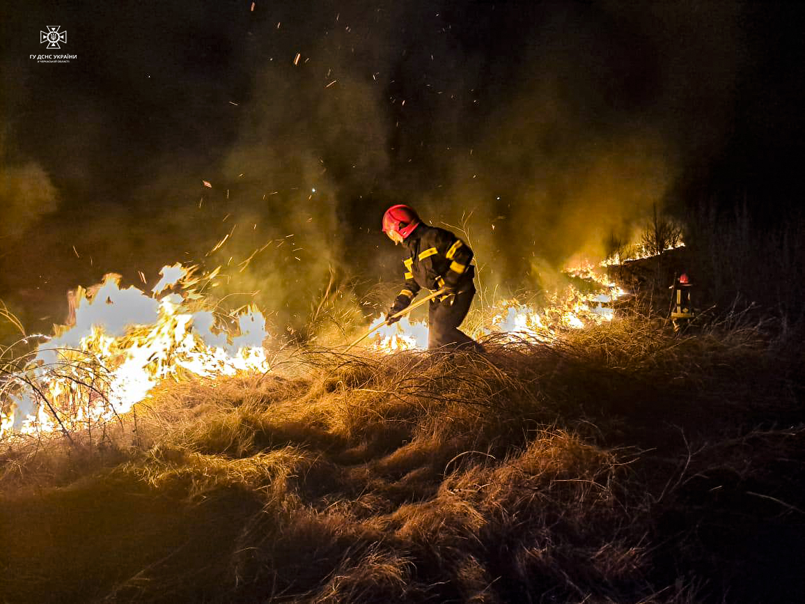 Минулої доби в Черкаській області сталося 5 пожеж на відкритих територіях